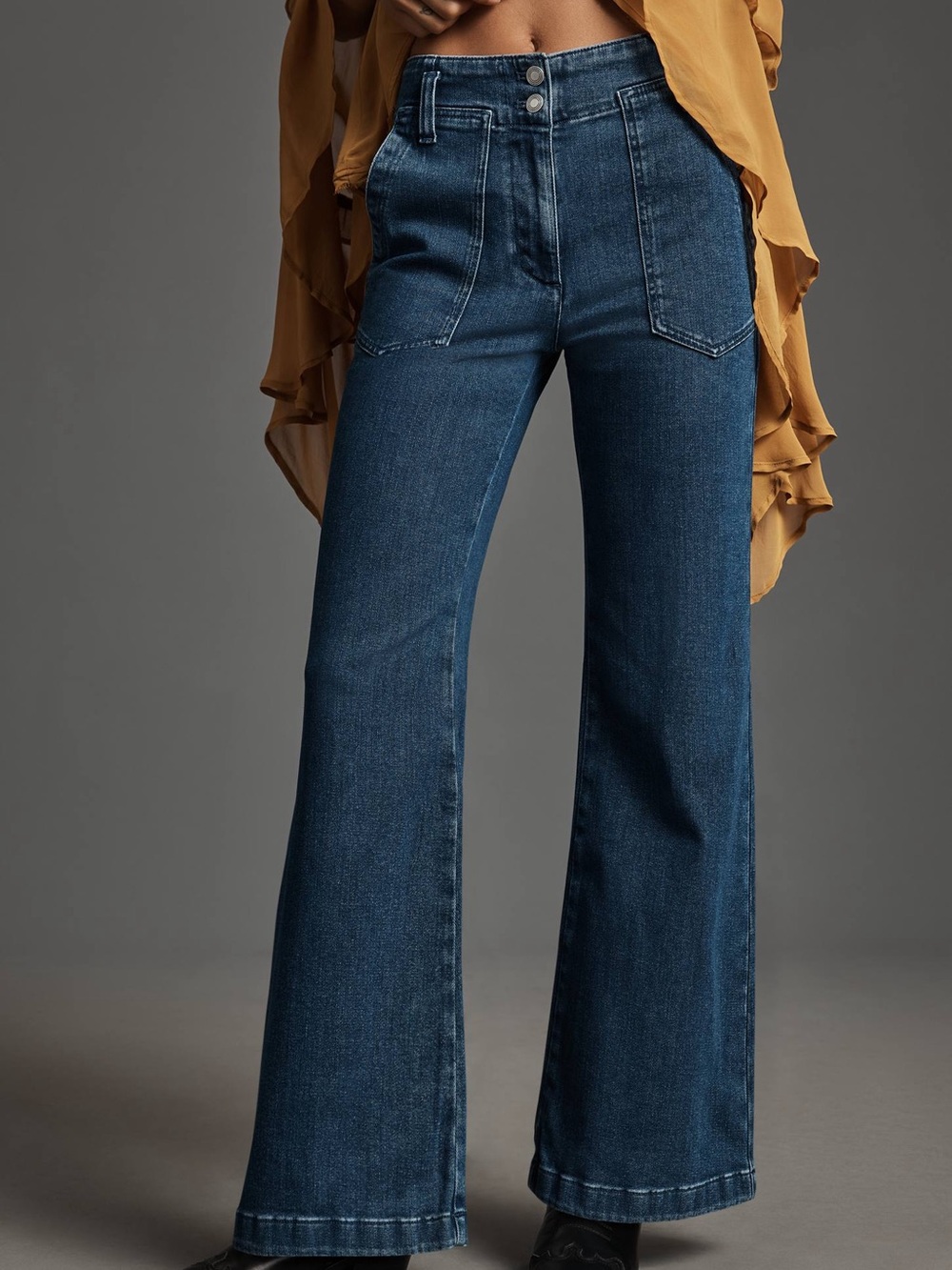 Maeve by Anthropologie The Naomi High Rise Wide Leg Flare Jeans Size 31